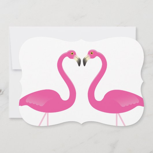 Faire-part de mariage Flamant rose rose (Dos)