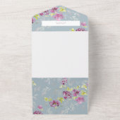 Faire-part de mariage Fleur aquarelle moderne Sage (Dehors)