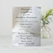 Faire-part de mariage Fleur Blanche (Debout devant)