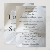 Faire-part de mariage Fleur Blanche (Devant / Derrière)