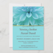 Faire-Part de Mariage Fleur Bleue Moderne (Devant)