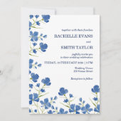 Faire-part de mariage Fleur Bleue Poussiéreuse (Devant)