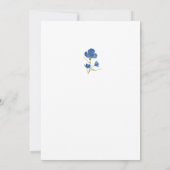 Faire-part de mariage Fleur Bleue Poussiéreuse (Dos)