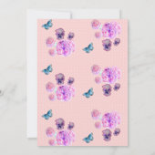 Faire-part de mariage Fleur Chic rose Shabby (Dos)