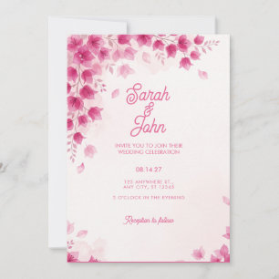 Faire-part de mariage Fleur de bougainvillée magen