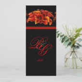 Faire-part de mariage FLEUR DE CALLA ORANGE BRÛLÉ  (Debout devant)