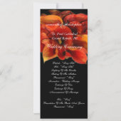 Faire-part de mariage FLEUR DE CALLA ORANGE BRÛLÉ  (Dos)