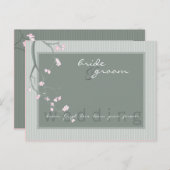 FAIRE-PART DE MARIAGE :: fleur de cerisier (Devant / Derrière)