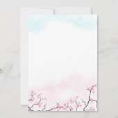 Faire-part de mariage | Fleur de cerisier d'aquare (Dos)