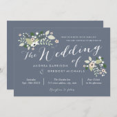 Faire-part de mariage Fleur de champ (Devant / Derrière)