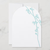 Faire-part de mariage Fleur de corail bleu aqua (Dos)