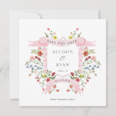 Faire-Part de Mariage Fleur de Fantaisie Sauvage C (Devant)