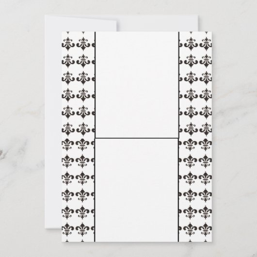 Faire-part de mariage Fleur De Lis (Dos)