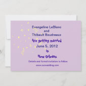 Faire-part de mariage Fleur de Lys pour Sauvegarde (Dos)