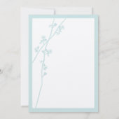 Faire-part de mariage Fleur de menthe et de corail (Dos)