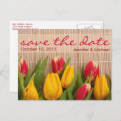 Faire-part de mariage Fleur de Tulipe (Devant / Derrière)