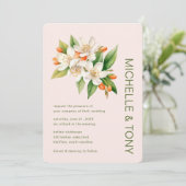Faire-part de mariage Fleur d'Orange (Debout devant)
