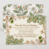 Faire-part de mariage Fleur d'Oranger de Floride (Devant / Derrière)