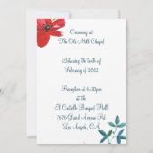 Faire-part de mariage Fleur Élégante Et Simple (Dos)