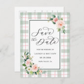 Faire-Part de Mariage Fleur en Aquarelle (Devant / Derrière)