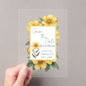 Faire-part de mariage Fleur Jaune (In situ (ordinateur de poche))