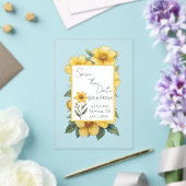 Faire-part de mariage Fleur Jaune (Insitu (Mariage))