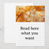 Faire-part de mariage Fleur Jaune Magnifique - Élé (Devant / Derrière)