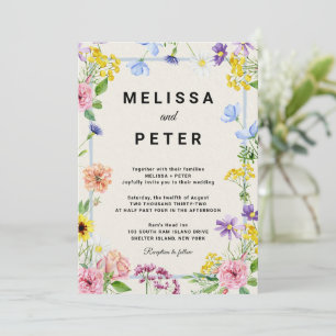 Faire-part de mariage Fleur sauvage
