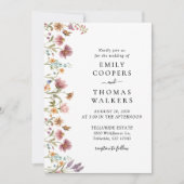 Faire-part de mariage fleur sauvage (Devant)