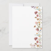 Faire-part de mariage fleur sauvage (Dos)