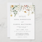 Faire-part de mariage fleur sauvage (Devant)