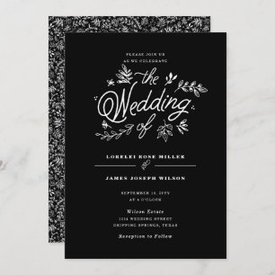 Faire-part de mariage fleur sauvage