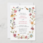 Faire-part de mariage fleur sauvage (Devant)