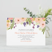 Faire-part de mariage fleur sauvage (Debout devant)