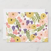 Faire-part de mariage fleur sauvage (Dos)