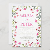 Faire-part de mariage fleur sauvage (Devant)