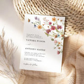 Faire-part de mariage fleur sauvage