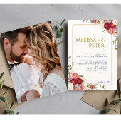 Faire-part de mariage fleur sauvage