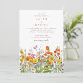 Faire-part de mariage fleur sauvage (Debout devant)