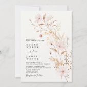 Faire-part de mariage fleur sauvage (Devant)