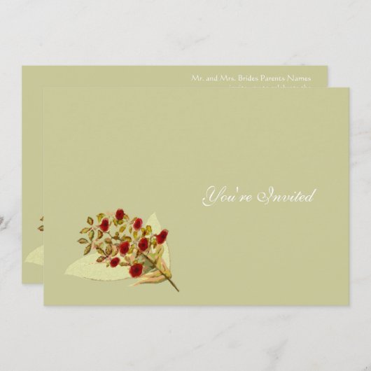 Faire-part de mariage Fleur sauvage (Devant / Derrière)