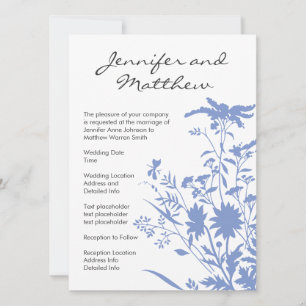Faire-part de mariage Fleur sauvage 5,5 x 7,5