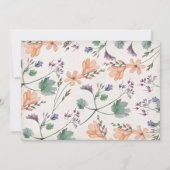 Faire-part de mariage fleur sauvage à cadre fleuri (Dos)