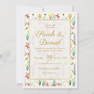 Faire-part de mariage Fleur sauvage aquarelle modi