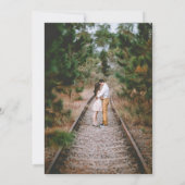 Faire-part de mariage fleur sauvage avec photo per (Dos)