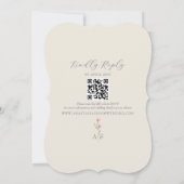 Faire-part de mariage Fleur sauvage avec QR Code (Dos)