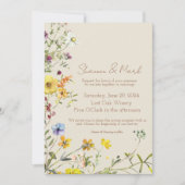 Faire-part de mariage fleur sauvage avec retour ph (Devant)