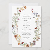 Faire-part de mariage Fleur sauvage Boho (Devant)