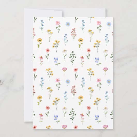 Faire-part de mariage Fleur sauvage Boho (Dos)