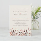 Faire-part de mariage Fleur sauvage Boho (Debout devant)